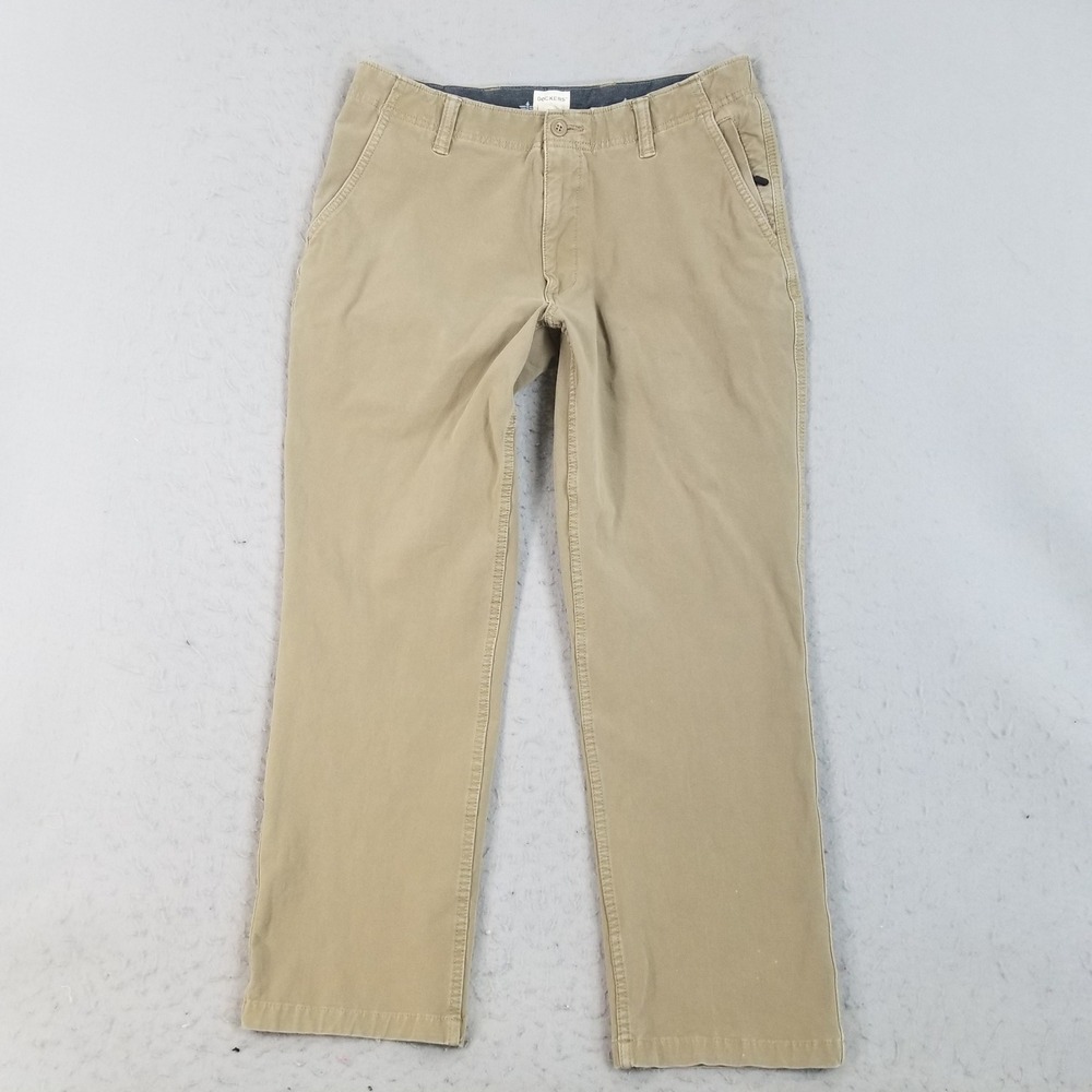 Dockers Chino Pants Mens 34x30 Tan Khaki Straight Fit Stretch 47698-0000